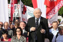 Kaczyński przemawiał. Nagle padło "precz z Kaczorem"