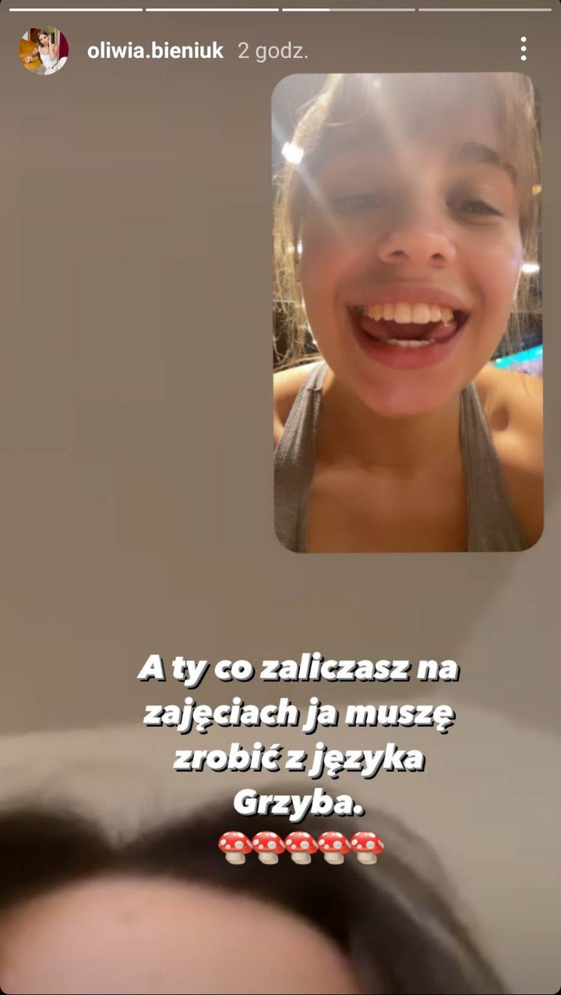 Oliwia Bieniuk pokazała kadr z zaliczenia zajęć