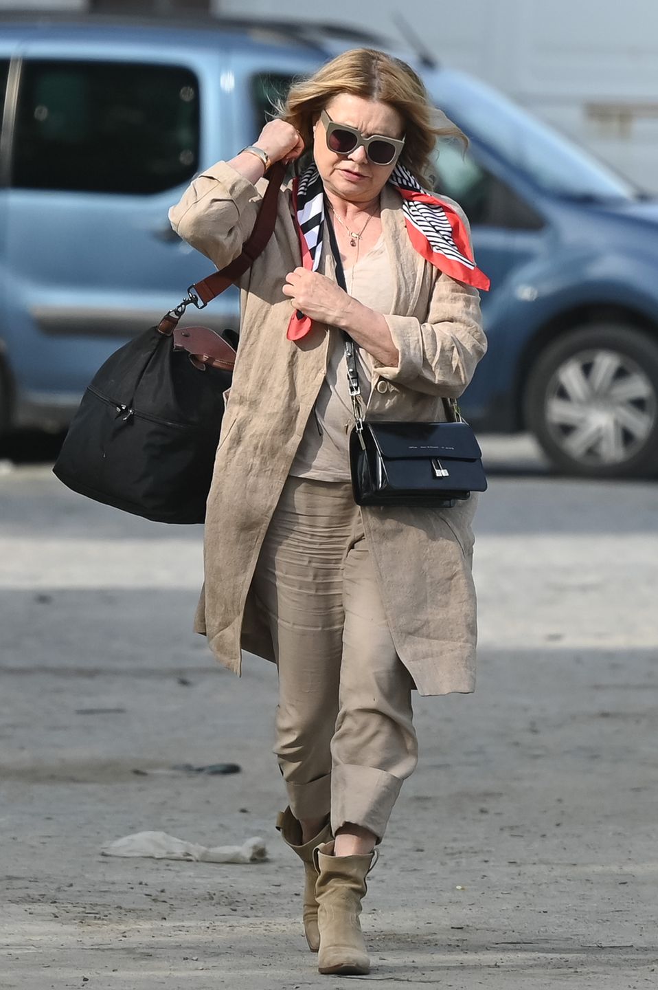 Małgorzata Ostrowska-Królikowska "przyłapana" w drodze na trening