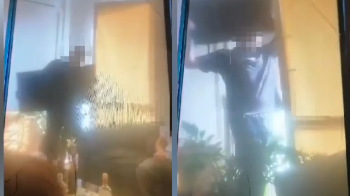 Zatrzymany 24-letni obywatel USA wyrzucił z okna telewizor wpros