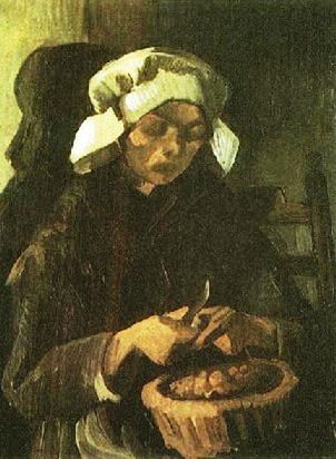 Vincent van Gogh, "Chłopska kobieta obierająca ziemniaki", 1885 r. 