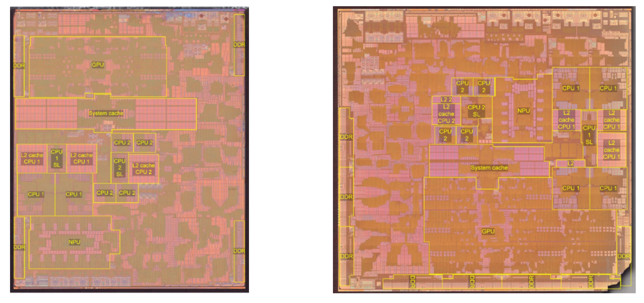 Apple A14 vs M1, fot. Tech Insights