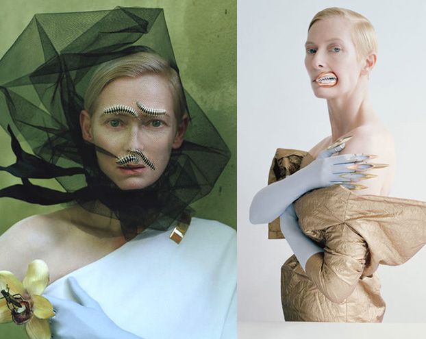 Tilda Swinton z ROBAKAMI NA TWARZY! (NOWA SESJA!)