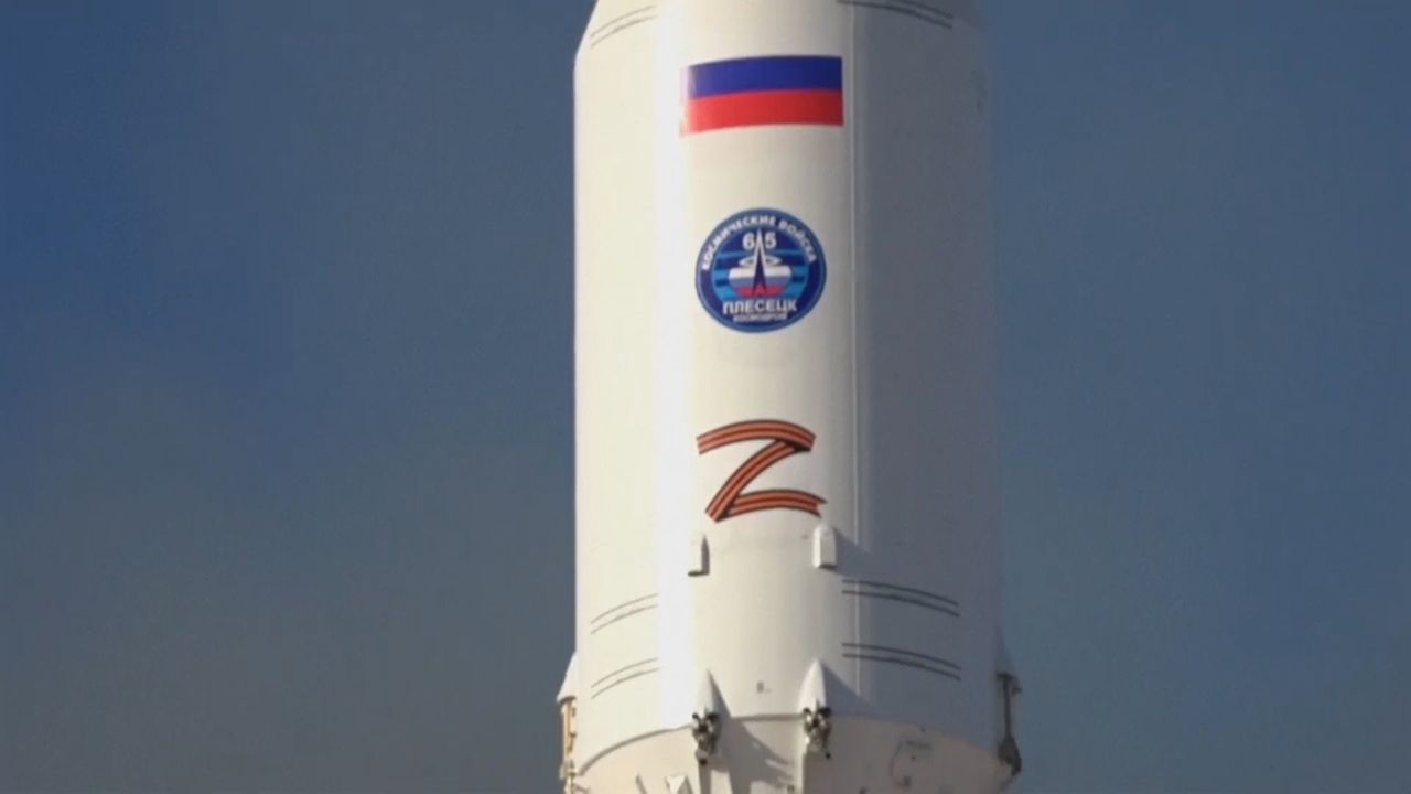Rosyjski symbol ''Z'' w kosmosie. Nagranie ze startu rakiety w Rosji