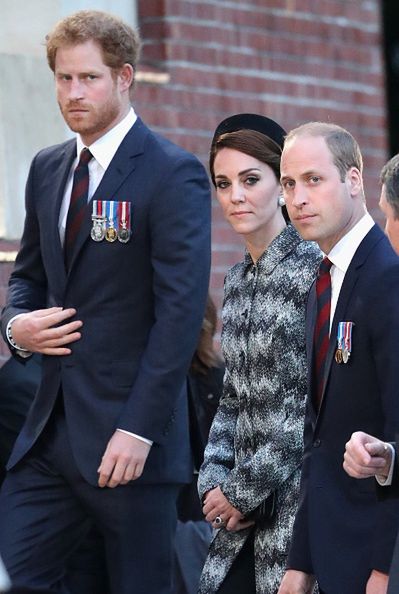 Royal Family Attend The Somme Centenary Commemorations In France
THIEPVAL, FRANCE - JUNE 30:  Prince William, Duke of Cambridge, Catherine, Duchess of Cambridge and Prince Harry take part in a vigil at Thiepval Memorial to the Missing of the Somme during Somme Centenary Commemorations on June 30, 2016 in Thiepval, France.  (Photo by Chris Jackson/Getty Images)
Chris Jackson