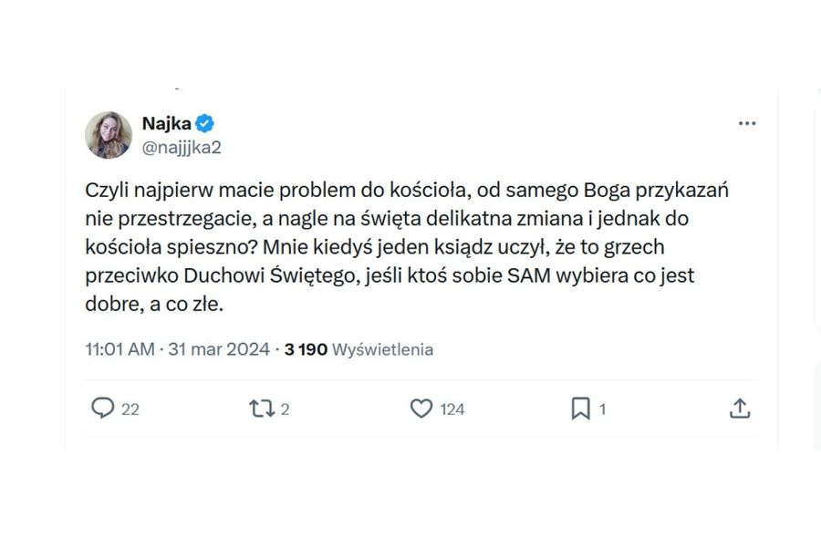 Najjjka skomentowała wpis Kingi Gajewskiej