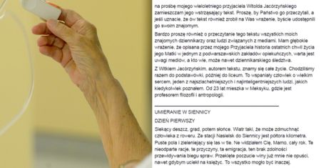 Przerażający wpis Saramonowicza o zakładzie opiekuńczym: "Moja mama nie żyje". "No właśnie. NIE ŻYJE"