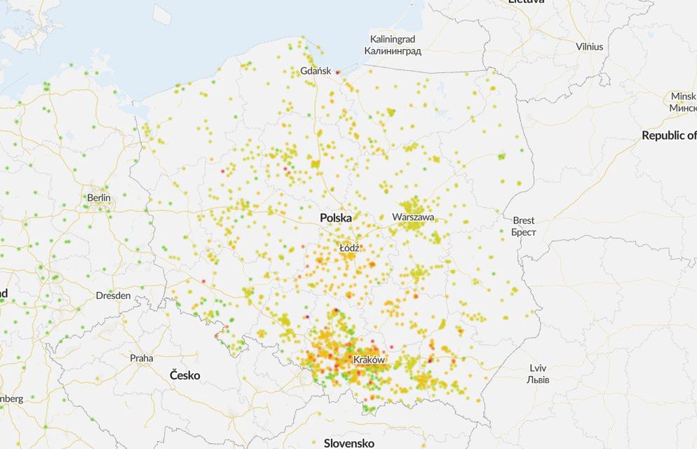 Smog 16 lutego 2024. Jakość powietrza w Polsce w piątkowy poranek