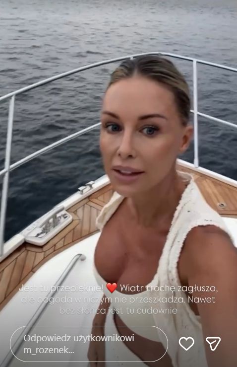 Małgorzata Rozenek-Majdan na jachcie