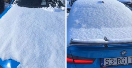 Znajdzie naśladowców? Pokazał, jak odśnieżył auto