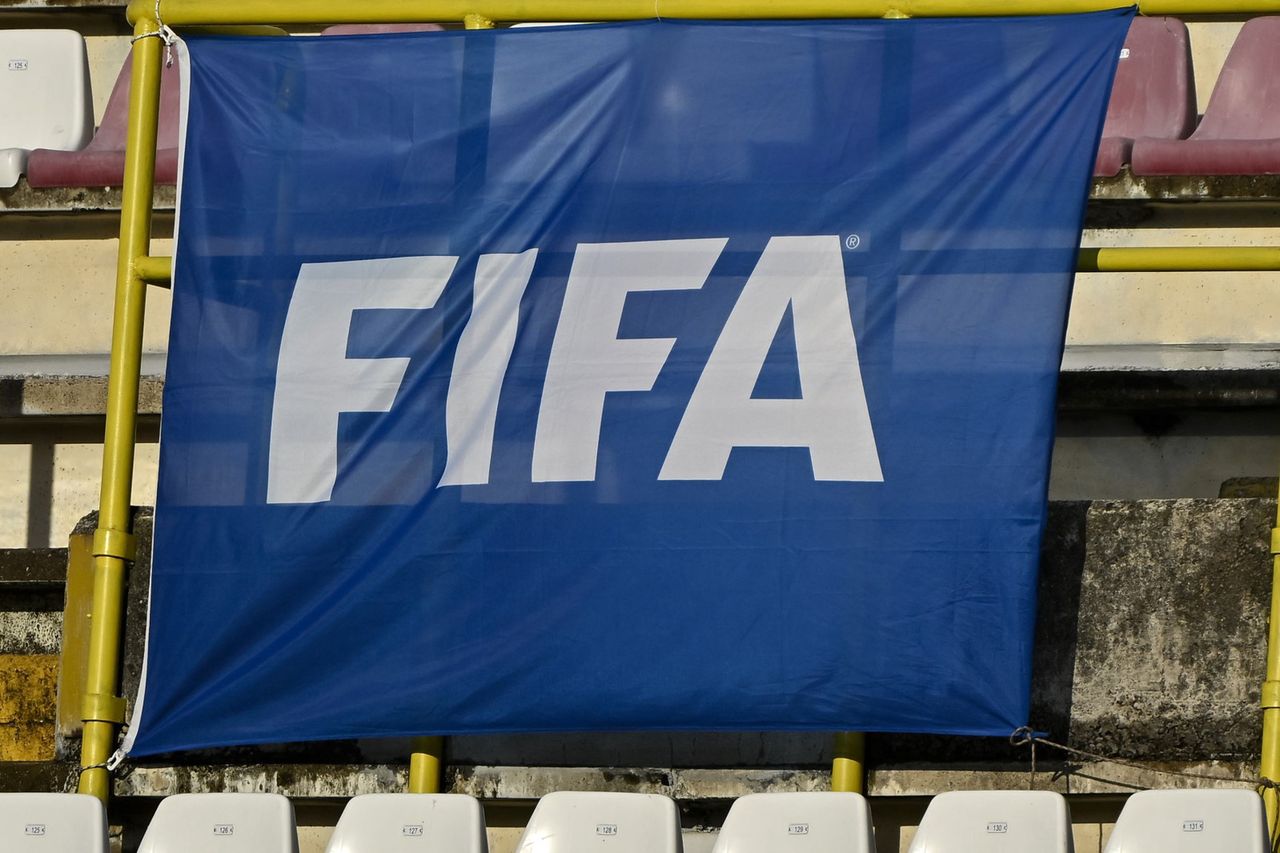 In the photo: FIFA logo