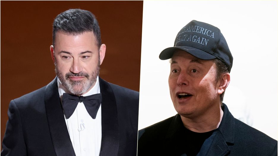 Jimmy Kimmel i Elon Musk 