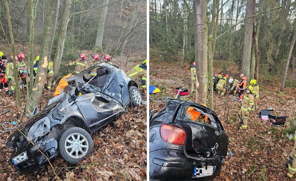 Zjechali z drogi i uderzyli prosto w drzewo. Kierowca zginął na miejscu