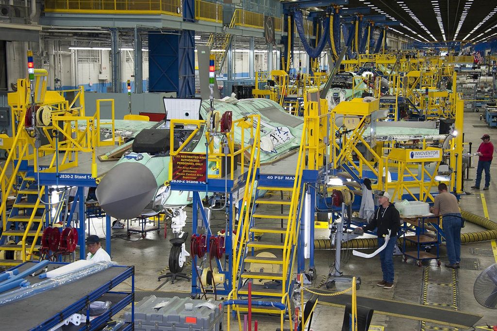 F-35 Lightning II fighter production line