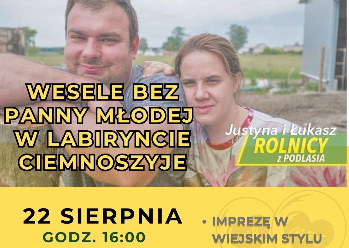 Plakat o "weselu" Andrzeja z Plutycz
