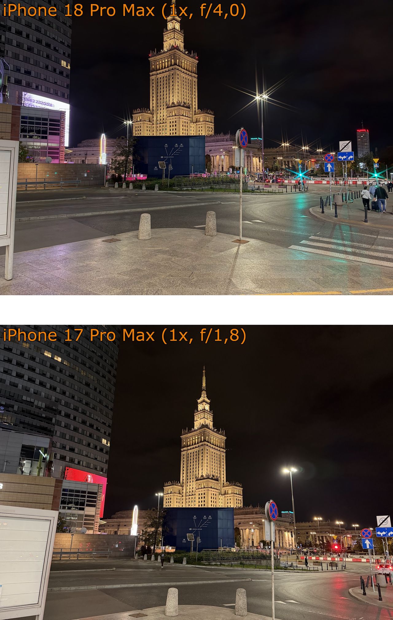 iPhone 18 Pro Max i iPhone 17 Pro Max - porównanie zdjęć
