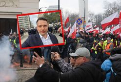 "Uderzyła w nas i wbiegła". Mentzen dostał gazem na proteście