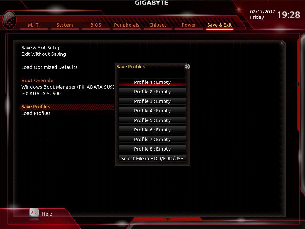Gigabyte Aorus GA-Z270X-Gaming 9 - UEFI BIOS