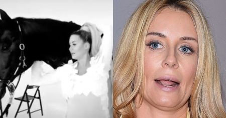 Ciężarna Małgorzata Rozenek wygina się podczas sesji z KONIEM. Fani grzmią: "Zwierzęta nie powinny być wykorzystywane w taki sposób"