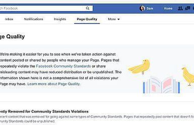 Facebook wprowadza Page Quality, narzędzie do kontrolowania usuniętych treści dla wydawców stron