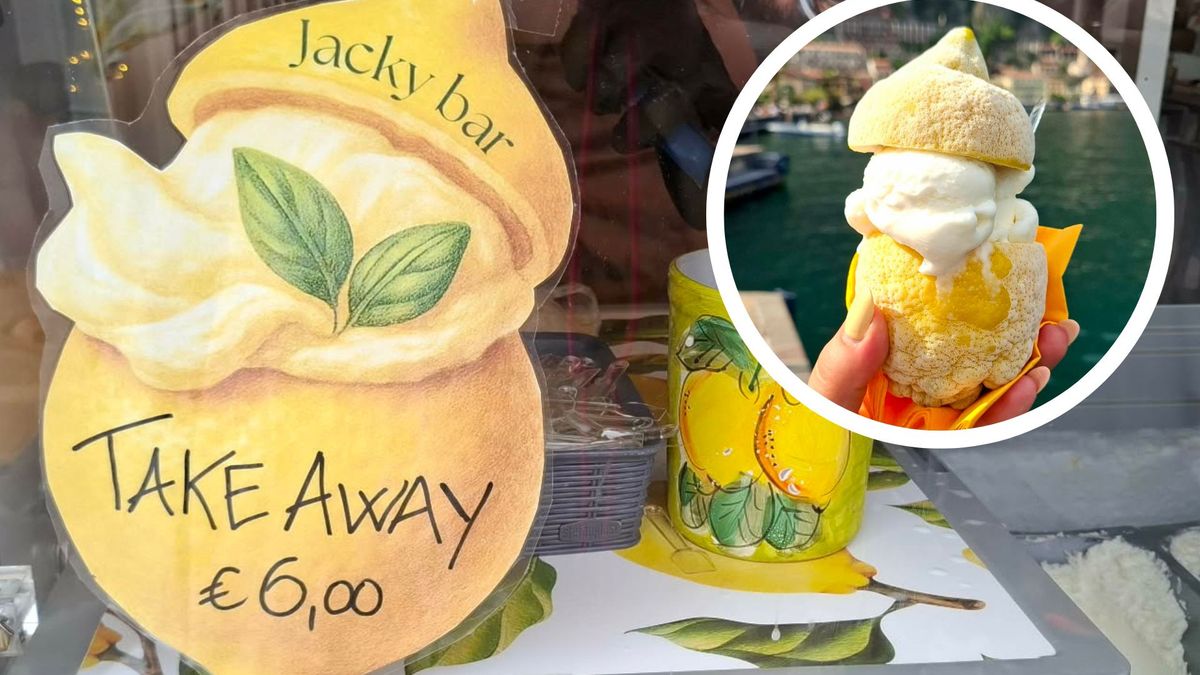 W Limone sul Garda lody cytrynowe serwują w wydrążonej cytrynie