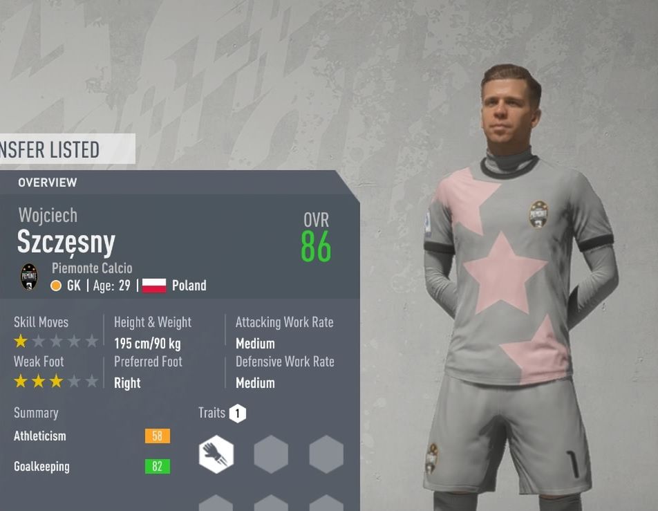 Szczęsny w "FIFA 20" 
