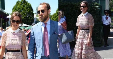 Pippa Middleton w różowych koronkach bawi się na Wimbledonie (ZDJĘCIA)