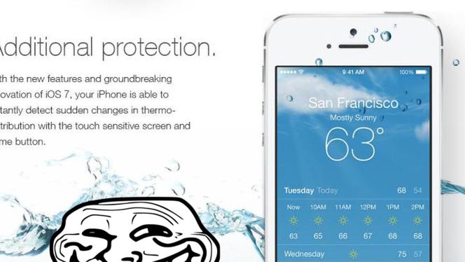 iOS 7 uczyni iPhone'a wodoodpornym, czyli jak strollować użytkowników smartfonów 1