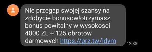 Przykładowa treść opisywanej wiadomości, fot. CERT T-Mobile.