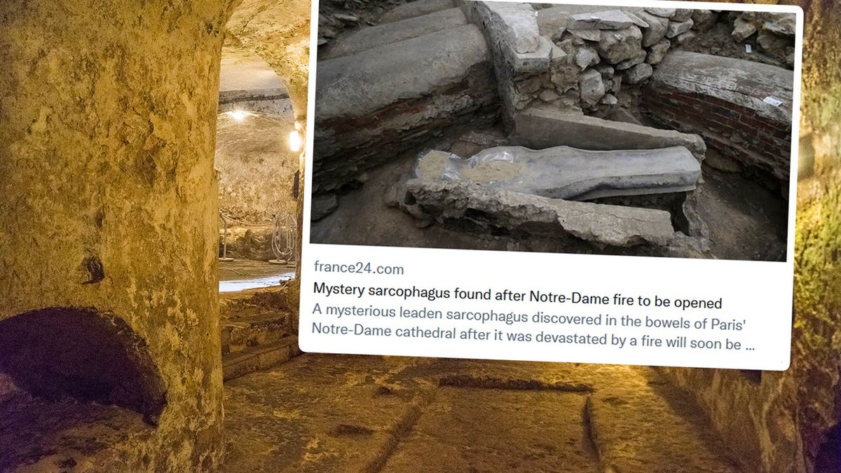 Archeolodzy natknęli się pod podłogą katedry Notre-Dame na tajemniczy ołowiany sarkofag