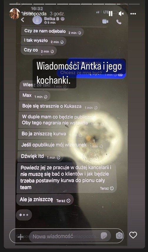 Rozmowa Antka Królikowskiego z kochanką