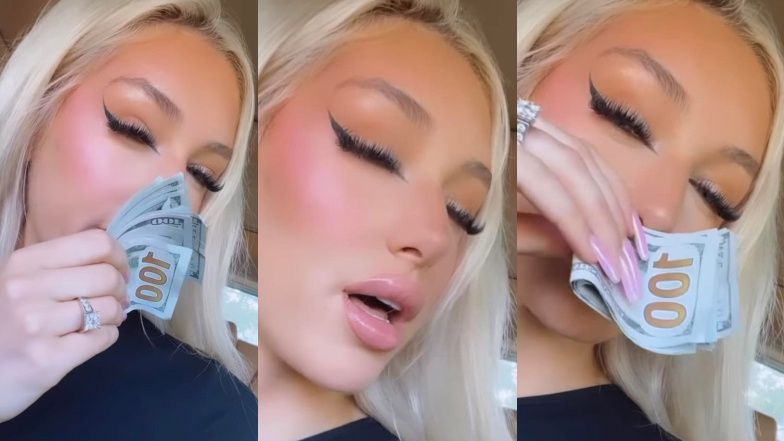 Caroline Derpienski zaciąga się dolarami