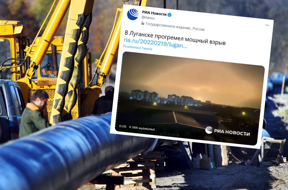 Potężna eksplozja w Ługańsku. Płonie gazociąg 