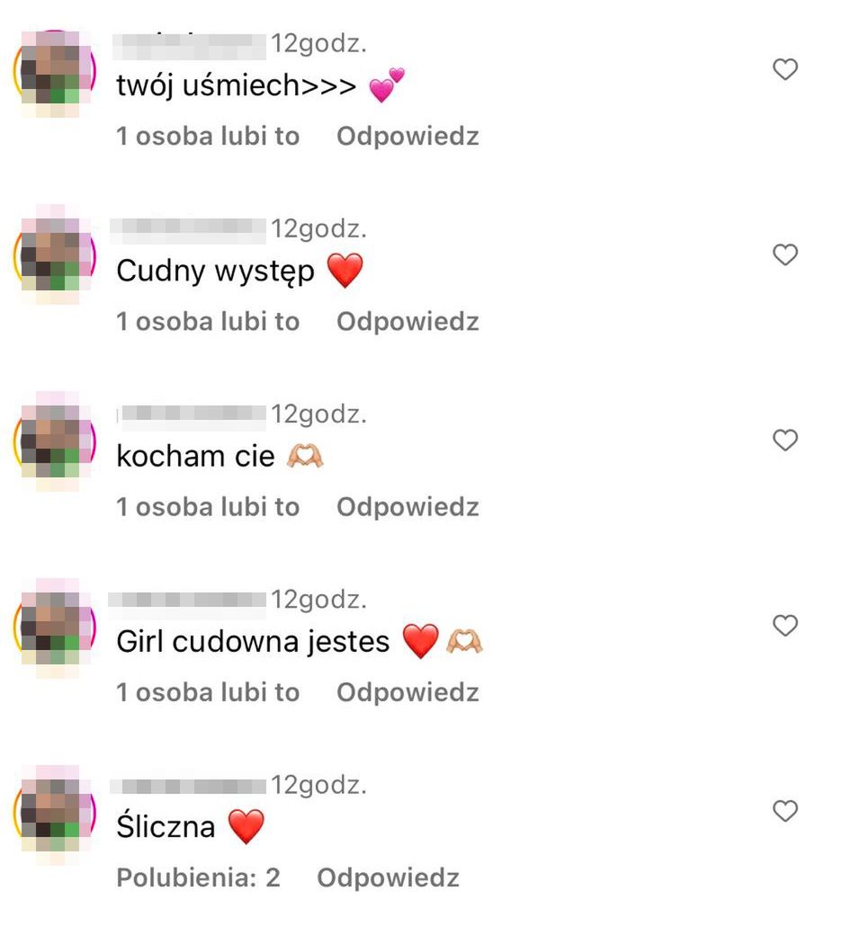 Komentarze na profilu Roksany Węgiel