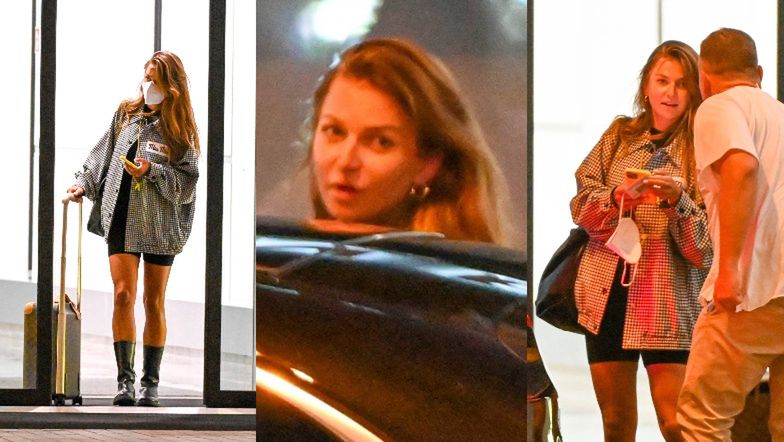 Anna Lewandowska na lotnisku