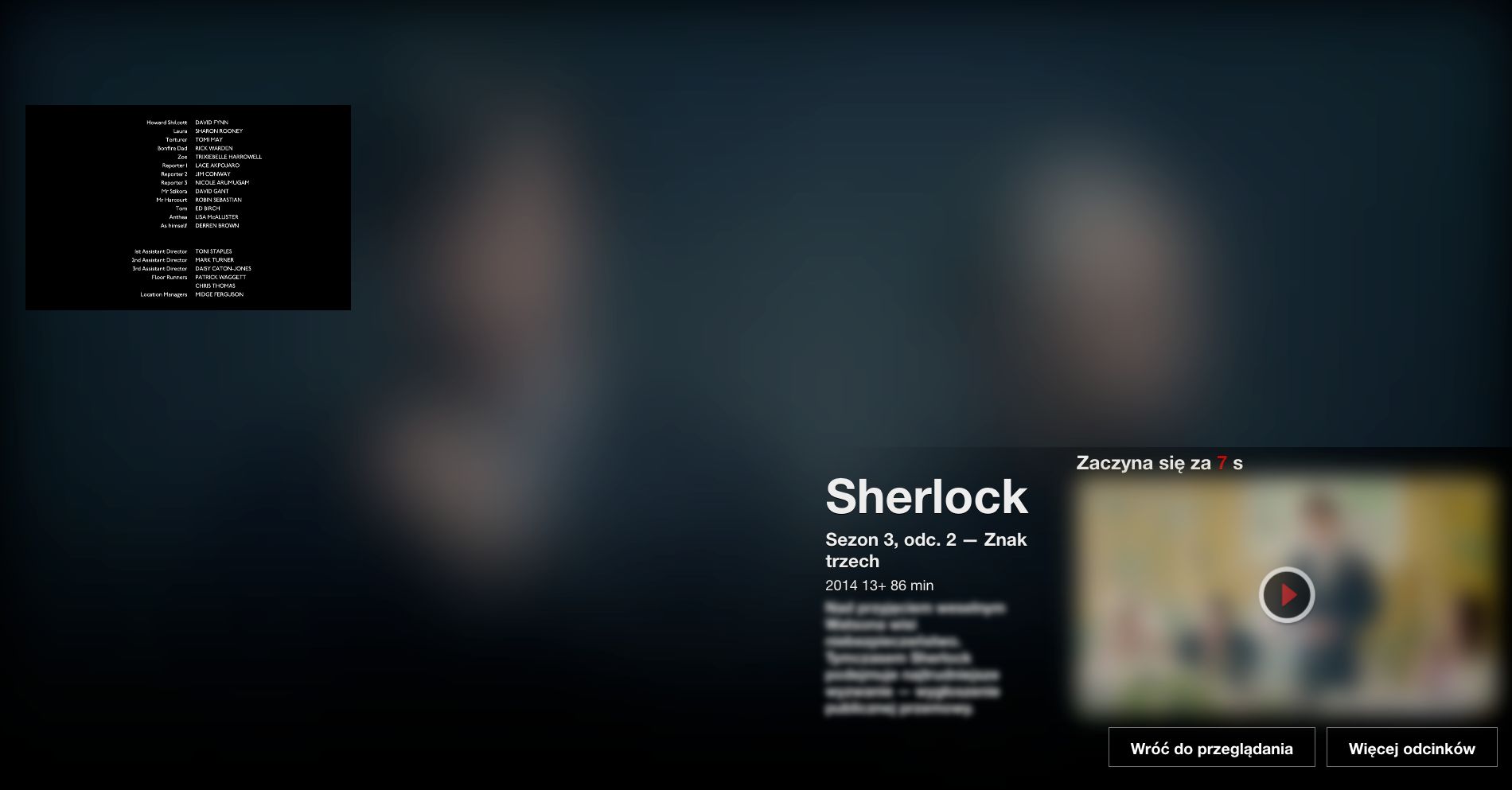 Zamazany podgląd kolejnego odcinka z potencjalnymi spoilerami.