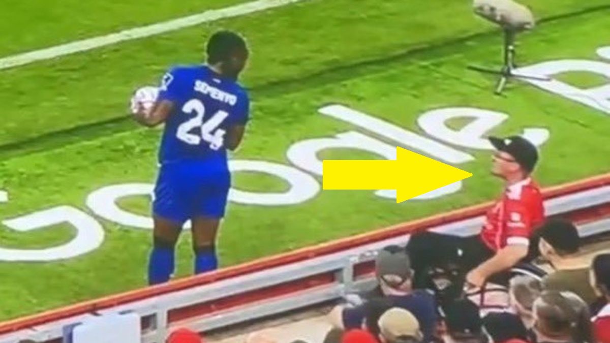 Osoba w koszulce Liverpool FC obrażała Antoine'a Semenyo