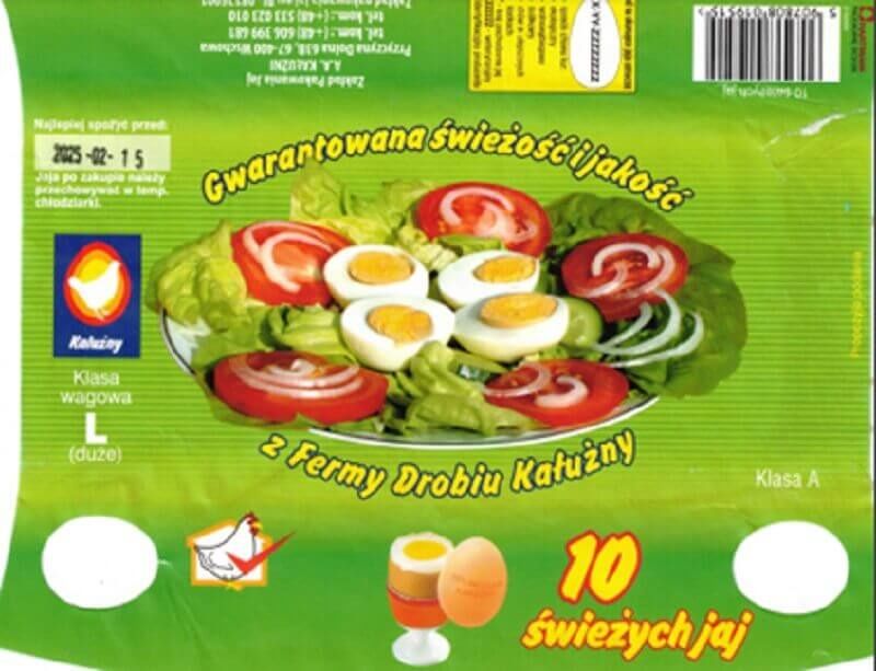 Etykieta z jajek
