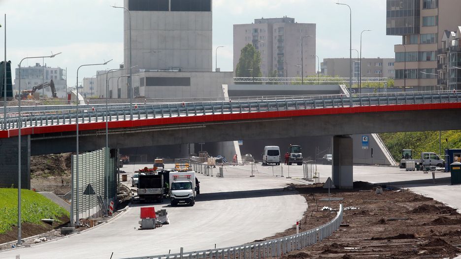 Warszawa. Tunel i okolice tunelu Południowej Obwodnicy Warszawy
