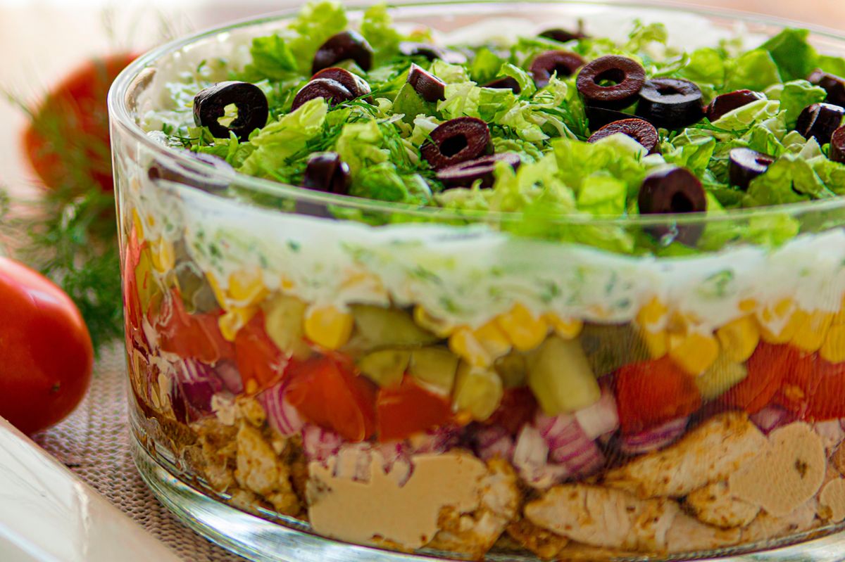 Steal the show at your next party with our exceptional multilayered salad recipe