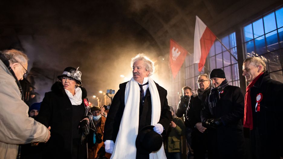 Inscenizacja przyjazdu Ignacego Jana Paderewskiego do Poznania. 26.12.2021