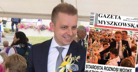 Starosta z PiS roznosił wódkę na terenie szkoły. Wśród gości kurator oświaty