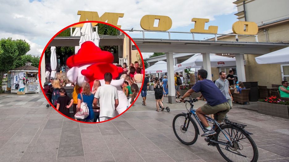 Po sopockim Monciaku przechadzają się gigantyczne maskotki