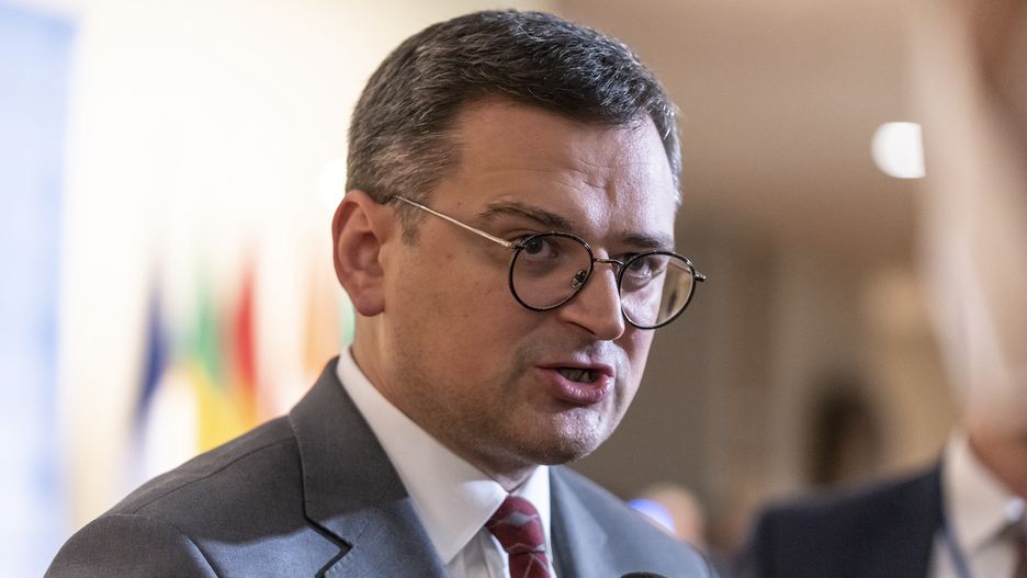 NEW YORK, UNITED STATES - 2022/09/22: Press conference with Minister of Foreign Affairs of Ukraine Dmytro Kuleba after Security Council meeting on situation in Ukraine at UN Headquarters. (Photo by Lev Radin/Pacific Press/LightRocket via Getty Images)