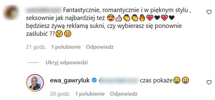 Ewa Gawryluk odpowiada fance