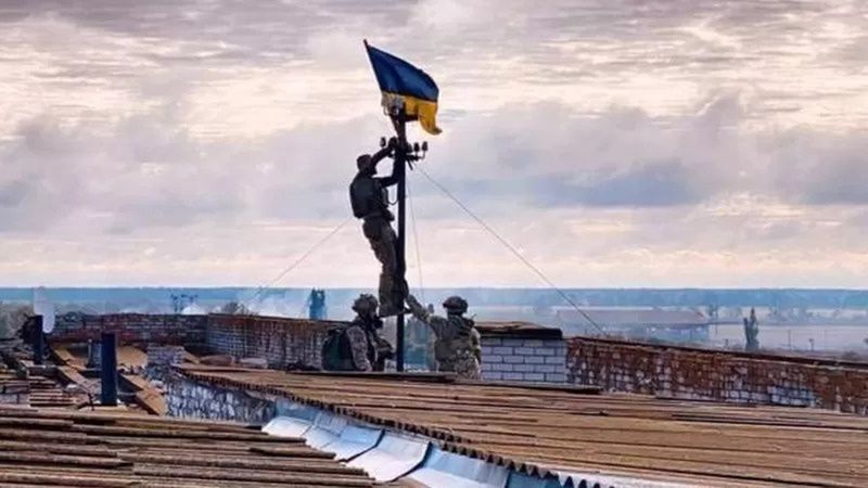 Такою фотографією українські військові проілюстрували взяття Високопілля