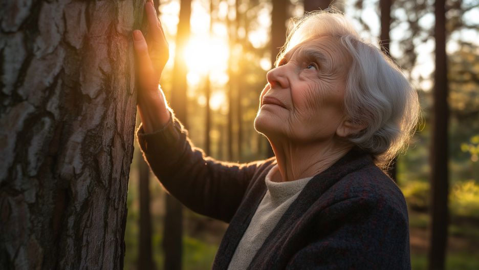 lost, lose, go astray, stray, wander, get lost, forest, woman, white hair, grey hair, wood, alone, lonely, looking for, look for, hat, senior, people, outdoors, nature, person, old, park, mature, elderly, beard, face, outside, cap, one, hiking, woods, tree, trees, walking, outdoor, green, activity, walk, hiker