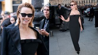 Pamela Anderson prezentuje NOWĄ FRYZURĘ, maszerując na pokaz Toma Forda w Paryżu