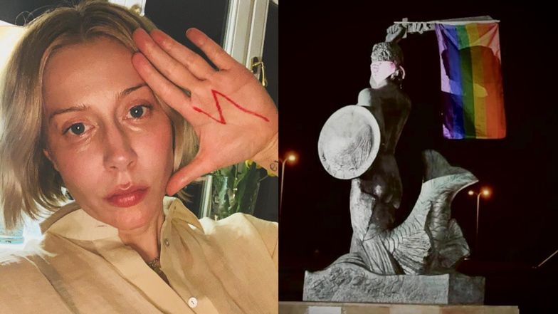 Kasia Warnke wypowiedziała się na temat tęczowych flag na warszawskich pomnikach