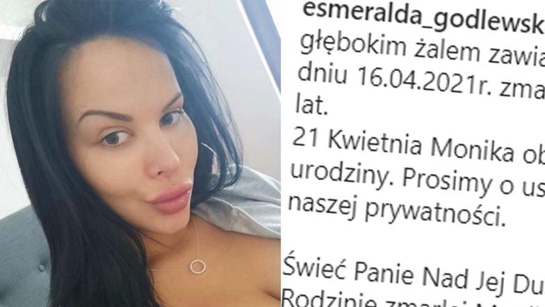 Esmeralda Godlewska WOŁA O POMOC, publikując WŁASNY NEKROLOG